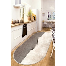West Home Dijital Baskı Yıkanabilir Kaymaz Taban Leke Tutmaz Oval Mutfak Halısı Salon Halısı Ve Yolluk Wh 559 Beige Oval