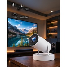 Taşınabilir 4k Çözünürlüklü Projeksiyon Cihazı Çift Kollu