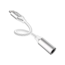 Linktech A194 Lightning 3.5 MM Jack Kulaklık Dönüştürücü 10 CM Beyaz