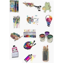 Sanat - Ressam -resim - Çizim - Boyamak Tasarımlı Sticker Seti