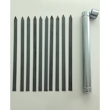 10 Adet Adana Kebap Beyti Şişi Boy:60 Cm-En:2.5 Cm - Şiş Kabı