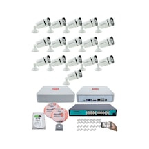 16 Kameralı Güvenlik Ip Kamera Seti Dış Mekan Kdj-16s-4w-p-ıp-v0