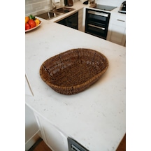 Hasır Rattan Ekmeklik Ekmek Sepeti Oval
