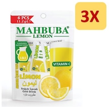 Mahbuba Limon Aromalı Soğuk İçilebilir Toz İçecek 3'lü 6 x 11.2 G