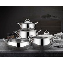 FİRST CLASS DELUX 8 PRÇ ÇELİK SET PLATİN