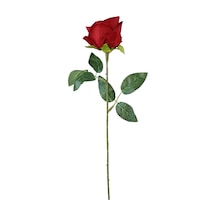Yapay Tek Dal Gül Kırmızı 50 Cm Kırmızı