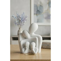 Minimalist Aile Biblosu Modern Dekoratif Anne Baba Çocuk Heykeli Beyaz Aile - Anne, Baba Ve Çocuklar - 858690790