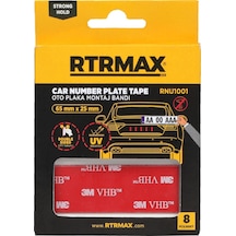 Rtrmax RNU1001 Çift Taraflı Oto Plaka Montaj Bandı 65 mm x 25 mm - 8 Adet
