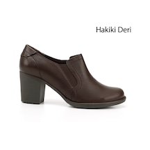 Gönderi(R) Gönderi R Kadın Kahve Antik Orta Kalın Topuklu Hakiki Deri Ayakkabı Gdza13424038 Kahve
