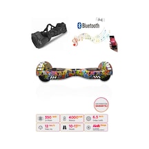 Citymate Hoverboard 6.5 inch Elektrikli Kaykay Scooter Full Ledli Bluetooth Hoparlörlü Çanta Hediye D08