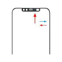 Apple Uyumlu   iPhone 12 Pro Secret Ön Kamera On Off Temperli Cam Ekran Ko Siyah