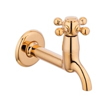 İsaoğlu Yapı Gold Musluk Wc Musluğu Duvardan Gold Musluk Pirinç Gold Renk Gold