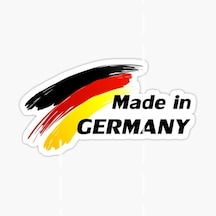 Made In Germany Araba Leptop Oto Sticker 13Cm 4 Adet O