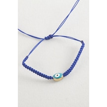 Oval Nazar Makrome Örgülü Bileklik Çok Renkli 51673479