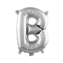 16 Inç 35 Cm Gümüş Folyo Harf Balon B A