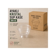 Ayaklı Kristal Sup Kase 200 Cc 500 Adet Şeffaf Plastik Kase - 918000720