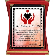 Öğretmenler Gününe Özel Isimli Plaket