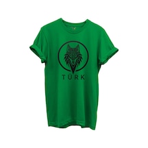 Kurt Ve Türk Özel Koleksiyon Serisi-6 Tasarım Baskılı %100 Pamuk T-shirt Yeşil