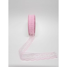 Pembe Renk Dantel Kurdela 2 Cm X 10 Metre.