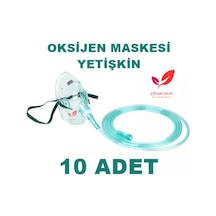 Oksijen Solunum Maskesi Haznesiz Yetişkin Maske (10 Adet)