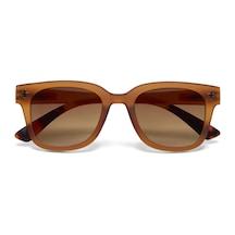 Okkia Giovanni Kahverengi Lens Unisex Güneş Gözlüğü Kahverengi Kahverengi