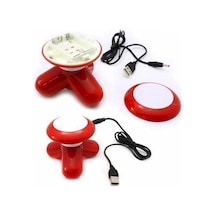 Usb Girişli Mimo Pilli Masaj Aleti Pratik Mini Masaj Cihazı Kırmızı