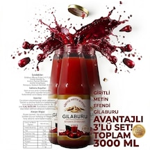 Gilaburu Meyve Pulplu İçecek 3 X 1000 Ml Özel Cam Şişe Katkısız Giritli Metin Efendi