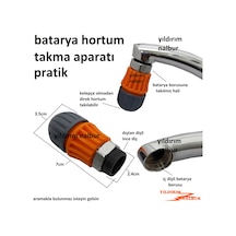 Batarya Hortum Bağlama Aparatı Kelepçesiz Pratik Dış Diş Musluk H