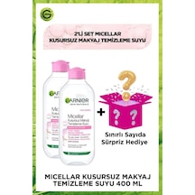 2'li Garnier 400 Ml Kusursuz Makyaj Temizleyici Micellar + Sürpriz Kutu Hediye