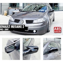 Renault Megane 2 Yarasa Ayna Kapağı. . Parlak Siyah