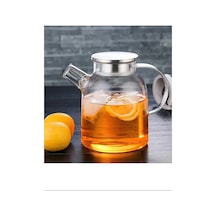 Çelik Kapaklı Borosilikat Cam Demlik 1500ml Royaleks-cm-2003 Açık Bej