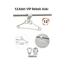 Bebek Elbise Askısı 12 Adet Fiyonk Plastik Beyaz Bebek Kıyafet Askısı Vıp Plastik Beyaz Tr Diğer