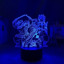 Goldenqian Manga Led Işık Iblis Avcısı Kimetsu Hiçbir Yaiba Yatak Odası Dekoru Için Gece Lambası Hediye Anime 3d Lamba Iblis Avcısı Odası Dekor 84tk8k Siyah