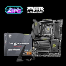 Msı Mag X870e Tomahawk Wıfı Am5 Ddr5 8400mhz Oc Usb4 4x M.2 Hdmı 2x Dp 5g Lan Wıfı 7 Rgb Atx