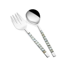 The Mia Pearl Salata Servis Takımı White 2 Parça Ckb0173