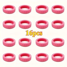 Oldfriend Pink 16 Adet Bavul Ve Ofis Sandalyesi Tekerlek Koruyucu Ses Azaltma Titreşim Emici Pembe 16'lı Paket