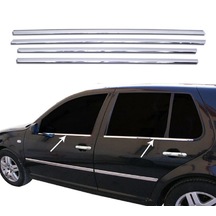 Vw Golf 4 Hb 1998-2004 Arası Krom Cam Çıta 4 Prç P.çelik