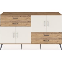 Arges Konsol 3 Raflı 4 Çekmeceli 4 Kapaklı 176x30x99 Çam-aytaşı/ç Çam-aytaşı/çam