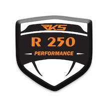 Motosiklet Stıcker Rks R250 Logolu 3d Kabartmalı Siperlik Camı 1
