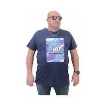Moc Grande Mocgrande Erkek Büyük Beden Sıfır Yaka Tişört Ldn 23183 Indigo İndigo