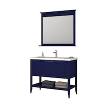 Orka Bastle 100 cm Mat Lacivert Banyo Dolabı Takımı Lacivert