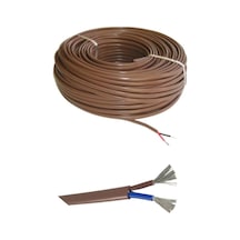 2x1,5mm² 10 Mt Tekne Ve Karavan Kalaylı Kablo 10mt. Kahverengi - Marin Tekne Tesisat Yassı Kablo