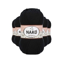 5 Adet Pırlanta Amigurumi El Örgü İpi Yünü Siyah 217