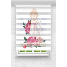 Perdeoutlet38 Baskılı Renkli Çiçekli Prenses1 Dijital Baskılı Zebra Perde-cocuk Odası-stor Perde Model:pz-2607 Çok Renkli