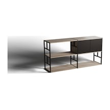 Ahşap Metal Raf 160x40x80 Cm Geniş Ve Kullanışlı Kahverengi