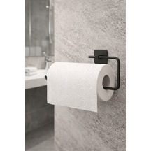 Yapışkanlı Siyah Kare Solo Havluluk Rulo Havlu Askısı Dolap Altı & Duvar Montajlı Pratik Askı Si Diğer
