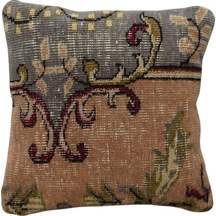 Zehra Abla Halı Vintage El Dokuma Dekoratif Halı Kırlent Yastık Kılıfı 6474 Çok Renkli