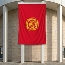 Kırgızistan Bayrağı 140gr Premium Raşel Kumaş 200x300 Cm Diğer