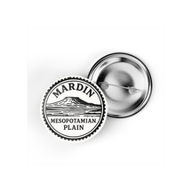 5 Adet İğneli Çanta Rozeti - Mezopotamya Ovası - Mardin - 44 MM Çok Renkli