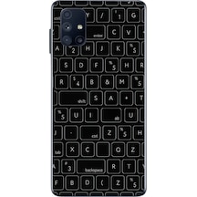Samsung Galaxy M51 Uyumlu Klavye Tuşları Baskılı Silikon Kılıf Renkli